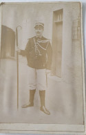 PHOTO MILITAIRE OU GARDE CHAMPETRE  -  PHOTOGRAPHE NON IDENTIFIE 10.5X16.5 CM CARTON RIGIDE - War, Military