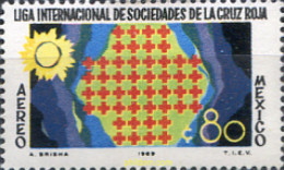 182079 MNH MEXICO 1969 50 ANIVERSARIO DE LA LIGA INTERNACIONAL DE LAS SOCIEDADES DE LA CRUZ ROJA - Messico