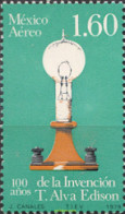 182664 MNH MEXICO 1979 CENTENARIO DE LA INVENCION DE LA LAMPARA POR THOMAS EDISON - Messico