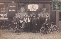 SUPERBE CARTE PHOTO OBLITERATION PONTOISE LE C.A.C. CYCLE AMICAL CLUB MAISON MALHERBE 1903 - Cycling