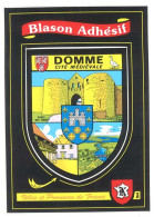 2 Cpsm Ecusson / Blason Adhésif Domme - Altri & Non Classificati