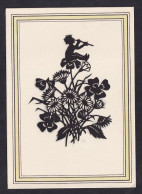 Flowers / Postcard Not Circulated, 2 Scans - Scherenschnitt - Silhouette