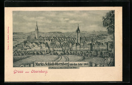 Künstler-AK Obernberg, Markt Und Schloss Um Das Jahr 1640  - Otros & Sin Clasificación