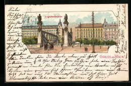 Lithographie Wien, Augartenbrücke  - Autres & Non Classés