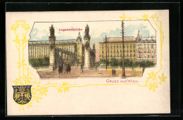 Lithographie Wien, Augartenbrücke  - Autres & Non Classés