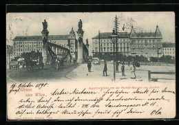 AK Wien, Augartenbrücke Von Der Rudolfs-Kaserne Aus Gesehen  - Other & Unclassified