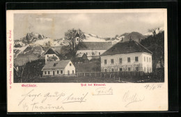 AK Hall Bei Admont, Ortsansicht Mit Schule Und Kirche  - Andere & Zonder Classificatie