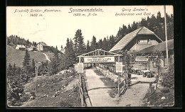 AK Sonnwendstein /N.-Oe., Restaurant Und Café Von Georg Lindner, Friedrich-Schüler-Alpenhaus  - Autres & Non Classés