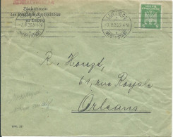 ALLEMAGNE LETTRE 5pf LEIPZIG POUR ORLEANS ( LOIRET ) DE 1926 LETTRE COVER - Briefe U. Dokumente