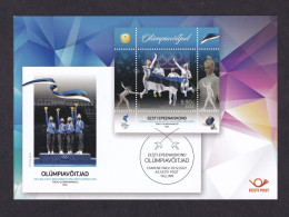 Stamps Card.Estnisches Fechterinnenteam-olympiasiegerinnen - Estonia