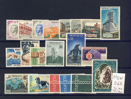 Monaco - Année 1971 Complète - Neuve SANS Charnière - 20 Timbres Du 847 à 866 - Complete MNH Year 1971 - Volledige Jaargang