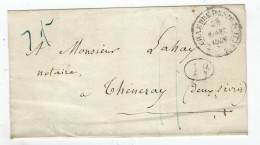 Cachet De Paris Chambre Des Députés Sur Lettre Pour THENEZAY 1840 - Au Dos CAD De Parthenay - Otros & Sin Clasificación