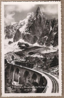 CPSM 74 - CHAMONIX - Chemin De Fer Du MONTENVERS - TB PLAN PONT Avec TRAIN Dessus - Chamonix-Mont-Blanc