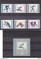 BULGARIE 1964 Jeux Olympiques D'Innsbruck Yvert 1227-1232 + BF 12, Michel 1426-1431 + Bl 12 NEUF** MNH Cote 16,50 Euros - Ungebraucht