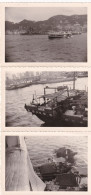 3 Real Photo In The Hongkong Harbour 1953 Trip To Saigon  Warship Etc - Cina (Hong Kong)