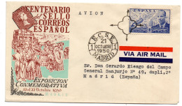 Sobre  Con Matasellos Commemorativo De ECSE 1950 - Covers & Documents