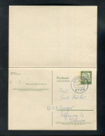 "BUNDESREPUBLIK DEUTSCHLAND" 1963, Postkarte Mit Antwortkarte Mi. P 70, Stegstempel "BELLHEIM" (L2009) - Postcards - Used