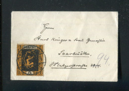 "SAARGEBIET" 1922, Mi. 85 EF Auf Brief Ortsverkehr Saarbruecken (L2010) - Storia Postale