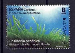 ESPAÑA 2024 ** MNH FLORA Y FAUNA SUBMARINA.. POSIDONIA OCEANICA. EIVISSA-IBIZA PATRIMONIO MUNDIAL - Neufs