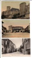 Duras Rue Des Fours Chateau Ect - 4 Cartes Postales Ancienne - Sonstige & Ohne Zuordnung