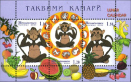 182950 MNH TAYIKISTAN 2004 AÑO LUNAR CHINO - AÑO DEL MONO - Tayikistán