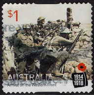 AUSTRALIA 2016 $1 Multicoloured, 100th Anniv Of World War I-Arrival On The Western Front Self Adhesive FU - Gebruikt