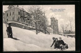 AK Maria Schutz, Villa Libig Und Kirche Im Schnee  - Altri & Non Classificati