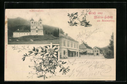 AK Maria-Schutz Am Semmering, Ortspartie Mit Hotel Belelvue, Wallfahrtskirche  - Sonstige & Ohne Zuordnung