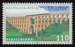 2082 Brücken: Göltzschtalbrücke, Muster-Aufdruck - Varietà E Curiosità