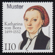 2029 Katharina Von Bora - Gattin Von Martin Luther, Muster-Aufdruck - Errors & Oddities
