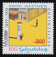 2035 Schriftsteller Erich Kästner, Muster-Aufdruck - Abarten Und Kuriositäten