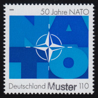 2039 NATO - Nordatlantikpakt, Muster-Aufdruck - Variétés Et Curiosités