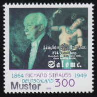 2976 Komponist Richard Strauß, Muster-Aufdruck - Variétés Et Curiosités
