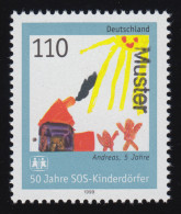 2062 SOS-Kinderdörfer, Muster-Aufdruck - Abarten Und Kuriositäten