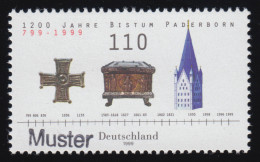 2060 Bistum Paderborn, Muster-Aufdruck - Variétés Et Curiosités