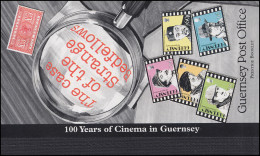 Guernsey Markenheftchen 40 Jubiläum 100 Jahre Kino 1996 ** - Guernesey