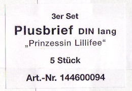 Privatpost Ul 15-17 Prinzessin Lillifee 2009: Banderole Für 5mal 3er Set - Privatumschläge - Ungebraucht