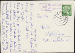 Landpost-Stempel Unterrohrbach über EGGENFELDEN 28.12.1957 Auf AK Winter - Autres & Non Classés