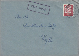 Landpost-Stempel 2819 Ristedt Auf Brief SYKE 1.6.1962 - Sonstige & Ohne Zuordnung