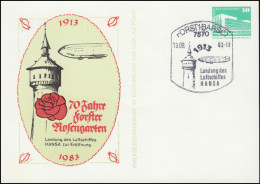 PP 17/40 Bauwerke Forster Rosengarten 1983, SSt FORST Luftschiff HANSA 1983 - Sonstige & Ohne Zuordnung