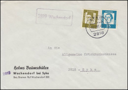 Landpost-Stempel 2819 Wachendorf Auf Briefdrucksache SYKE 10.12.1963 - Altri & Non Classificati