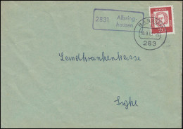 Landpost-Stempel 2831 Albringhausen Auf Brief BASSUM 10.9.1963 - Otros & Sin Clasificación