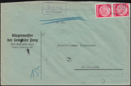 Landpost-Stempel Pang über ROSENHEIM 3.8.1937 Auf Brief Nach München - Brieven En Documenten