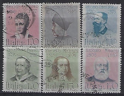 Italy 1978  Personlichkeiten  (o) Mi.1613-1618 - 1971-80: Gebraucht