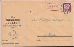 Landpost-Stempel Lauchdorf über KAUFBEUREN (LAND) 1.4.35 Auf Brief Nach München - Storia Postale