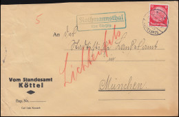 Landpost-Stempel Rothmannsthal über SCHESSLITZ (LAND) 6.8.1935 Auf Brief  - Lettres & Documents