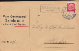 Landpost-Stempel Nemschenreuth über Pegnitz Brief SSt PEGNITZ Stadtbad 6.1.1936 - Briefe U. Dokumente