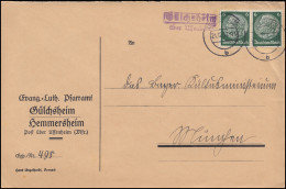 Landpost-Stempel Gülchsheim über UFFENHEIM 21.12.1937 Auf Brief Nach München - Briefe U. Dokumente