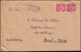 Landpost-Stempel Oberbillig über Trier Auf Brief Per Bahnpost Zug 487 - 19.1.37 - Brieven En Documenten
