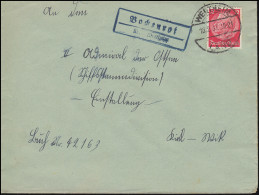 Landpost-Stempel Bockenrot über WERTHEIM LAND 18.2.1937 Nach Kiel-Wik - Lettres & Documents